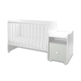 Bed TREND PLUS NEW white+milky green Bed TREND PLUS NEW white /baby bed+cupboard/